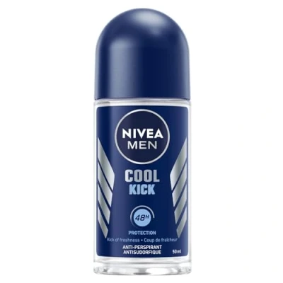 Bild av Nivea Män Cool Kick Anti Perspirant Deodorant Roll On (6 x 50 ml), Deo, Fresh 48H skydd + Care