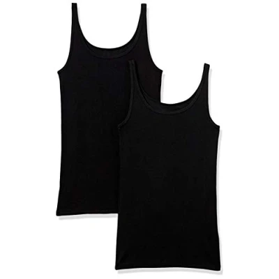 Bild av Amazon Essentials tunn remtank för kvinnor, 2 pack, svart, X Large