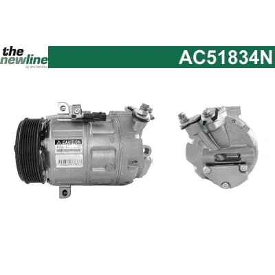 Bild av The NewLine AC51834N Compresseur De Climatisation DCS17IC/DCS17ECR RENAULT: ESPACE 4, TRAFIC 2 Kasten, Bus, OPEL: Vivaro A Combi