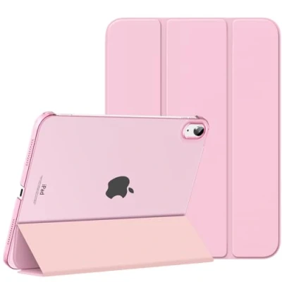 Bild av MoKo Case for iPad 10th Generation 2022, Slim Stand Hard Back Shell Smart Cover 10.9 Inch with Auto Wake/Sleep, Flowers Pink