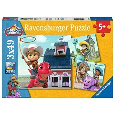 Bild av Ravensburger Pussel Dino Ranch 3x49 Bitar