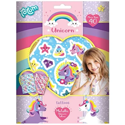 Bild av Totum Unicorn Metallic Tattoos 12 packs