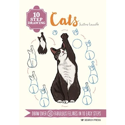 Bild av 10 Step Drawing: Cats: Draw Over 50 Fabulous Felines in Easy Steps