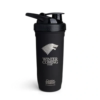 Bild av Smartshake Reforce rostfritt stål Game Of Thrones Winter Is Coming shaker flaska (900 ml) Lättviktsmotstånd sport med ett mjukt lock läckagesäker, BPA fri och DEHP