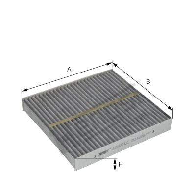 Bild av Filter, kupéventilation HENGST FILTER E3977LC