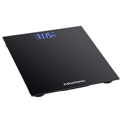 Bild av Grundig Digital personvåg 180 kg kroppsvåg med 50 gram uppdelning våg personer 2 enheter viktskala stor display rumstemperaturdisplay svart