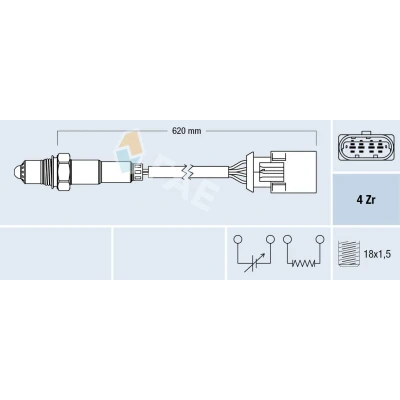 Bild av FAE 77396 Sonde lambda chauffé MINI: 3/5 portes, Cabriolet, ROVER: 45 Berline, 5 75, MG: ZS ZT MG portes