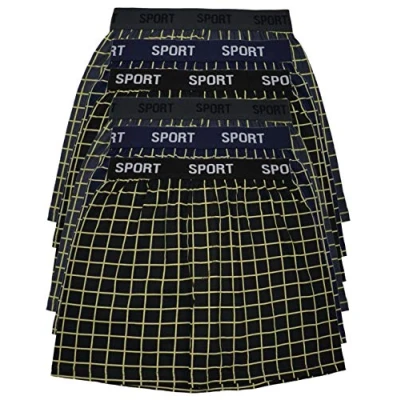 Bild av MioRalini 6 tryckta och mjuka boxershorts för män av 100 % bomull, i eller 3 fashionabla färger, set om S, M, L, XL, 2XL, 3XL, 4XL, 5XL, 6XL, Utan att använda Sport01, L