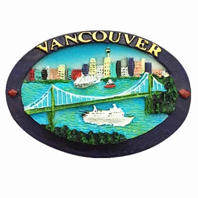 Bild av 3D Vancouver Kanada souvenir kylskåpsmagnet, hem och kök dekoration kylskåpsmagnet