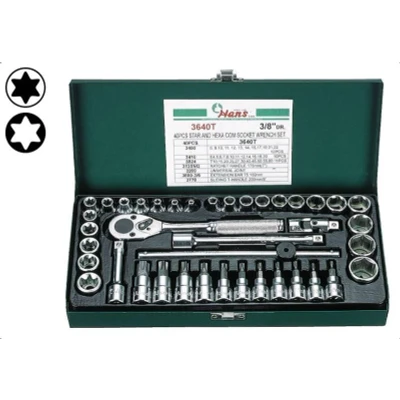 Bild av HANS 3640T Jeu de douilles 40 hexagonale, Torx, Torx TR 3/8