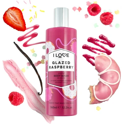 Bild av I Love Glazed Raspberry Scented Body Wash 360 ml