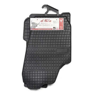 Bild av FROGUM 0015 Ensemble de tapis sol Caoutchouc avant et arrière 4 noir Sur mesure VOLKSWAGEN: Polo IV 3/5 portes, Fox SEAT: Ibiza 3