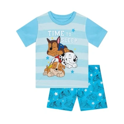 Bild av Paw Patrol Pyjamas Pojkarnas Korta Marshall och Chase för Pojkar Blå 104