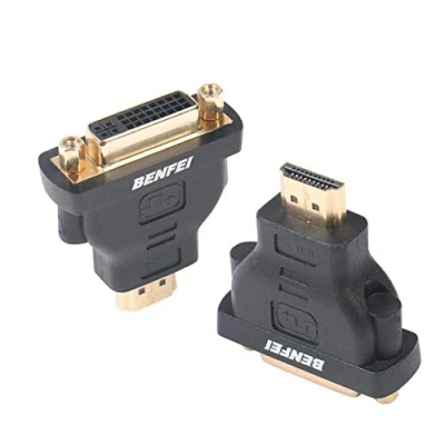 Bild av BENFEI HDMI till DVI D adapter, dubbelriktad hane hona adapter med guldpläterad sladd 2 pack