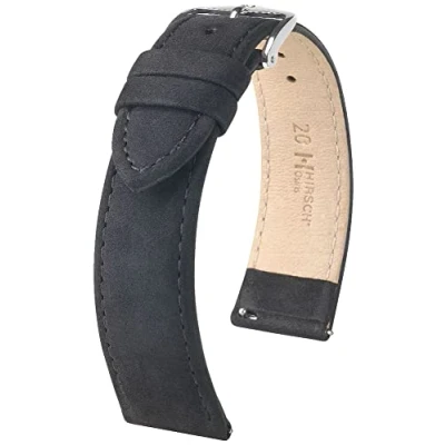 Bild av HIRSCH Klockarmband Osiris äkta kalvläder klassisk/elegant för kvinnor och män, 20 mm