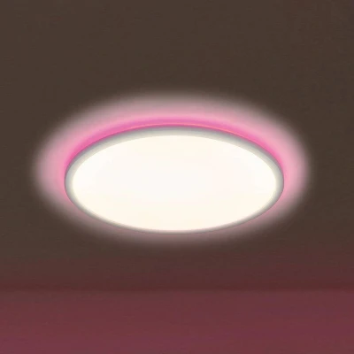 Bild av LEDVANCE SMART+ ORBIS WiFi panelljus, vit, 19W, 1790lm, 235mm, justerbart vitt ljus (2700K 6500K), ram med RGB färgljus, dimbar, appkontrollerbar, kompatibel Amazon, Google, etc.