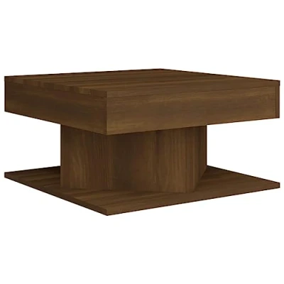 Bild av vidaXL Soffbord brun ek 57x57x30 cm konstruerat trä, tebord, soffbord, vardagsrumsbord, sidobord, accentbord, sidobord