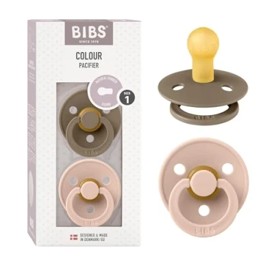 Bild av BIBS Boheme Napp 2 pack Latex Stl 1 Rund, Dark Oak/Blush