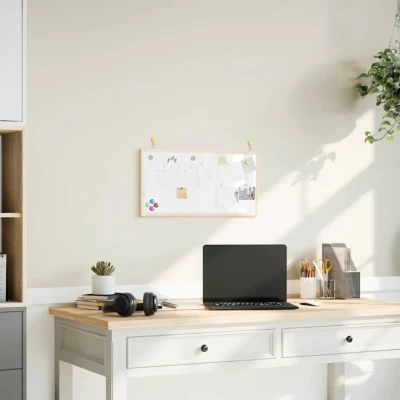 Bild av Magnetisk whiteboard med ram i massiv furu 60x30 cm