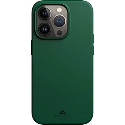Bild av Black Rock Fodral urbana fodral, silikonskal, lämpligt för Apple iPhone 14 Pro I mobilskal, silikon, tunt, halkfritt (mörkgrön)