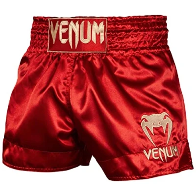 Bild av Venum Classic MUAY THAI Short Träningsshorts, Storlek: Large, Bordeaux/gold