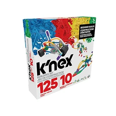 Bild av K&#039;NEX 80206 Beginner Building Set, Build 10 3D Models, Educational Toys, 125 Piece Stem Learning Kit, Engineering for Kids, Colourful Construction Toy Children Aged 7 +
