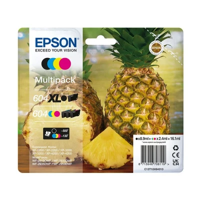 Bild av Epson 604XL ananas, äkta multipack, XL svarta standardfärger bläckpatroner