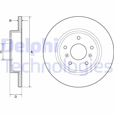 Bild av Bromsskiva DELPHI BG4807C