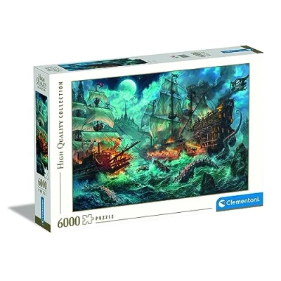 Bild av Clementoni Adult Puzzle 36530 Pussel 6000 High Quality Collection Pirates Battle, 14 99 år, för vuxna