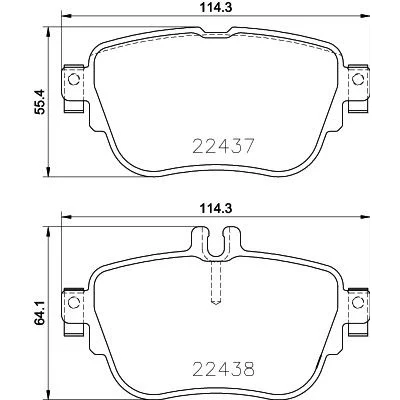 Bild av HELLA 8DB 355 025 781 Jeu de plaquettes frein préparé pour indicateur d&#039;usure avec vis d&#039;étrier accessoires