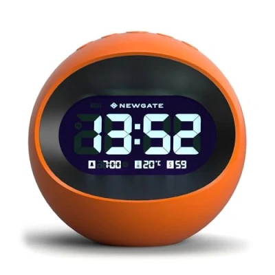 Bild av NEWGATE® Digital Center of the Earth väckarklocka Sängklocka Mantelklocka Bordsklocka klocka LCD skärm Kontorsklocka (Orange)