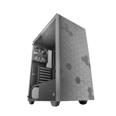 Bild av Mars Gaming MC Q3, ATX Semitowerfodral, helsidopanel härdat glas, dubbel dammtät magnetisk grill fram + topp, 120 mm FDB fläkt, 360 vätskekylning, svart