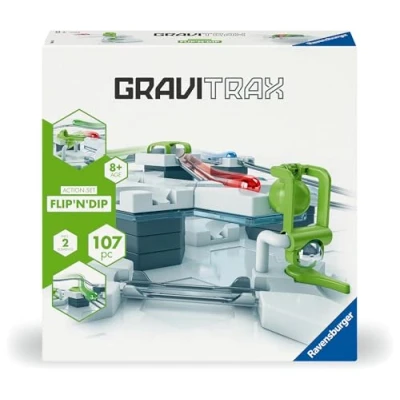 Bild av Ravensburger 27485 GraviTrax Actionset Flip`n`Dip startset kulbana och byggleksaker från 8 år, ensam lekbar