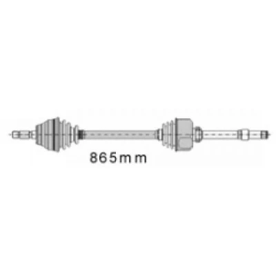 Bild av MAPCO 16413 Arbre de transmission Essieu avant droit 875 pour véhicules avec système antiblocage boîte vitesses manuelle