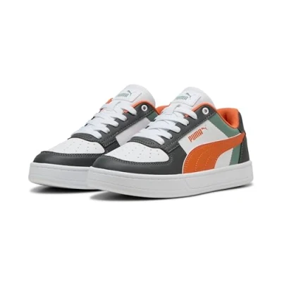 Bild av Puma CAVEN 2.0 Block JR sneakers, Green Moon Maple sirap vit, 4 UK, Grön måne lönn UK