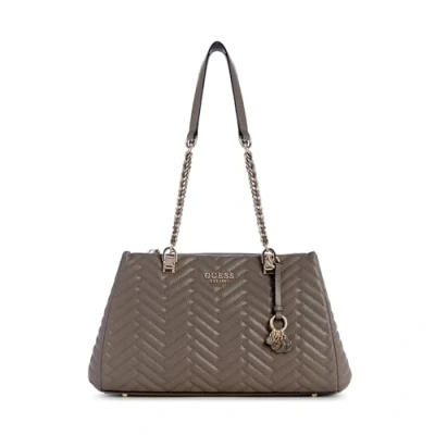 Bild av Guess Anning Shoulder Satchel Handväska, Storlek: One Size, Dark taupe