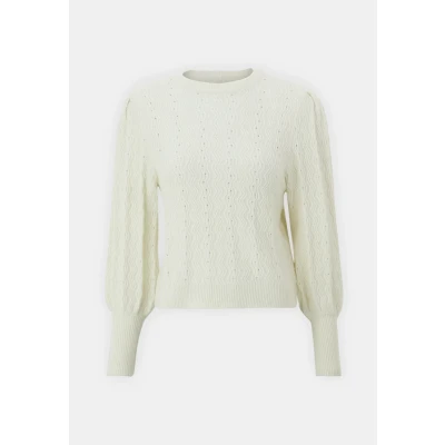 Bild av ONLY Onlkatia Ls Struct Puff O Neck Cc KNT stickad tröja, Whitecap grå/detalj: w. Melange, M