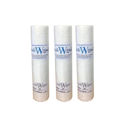 Bild av 10 tum PP sediment 1 mikrofon sedimentpartiklar omvänd osmos vattenfilterpatron mikron (3 pack)