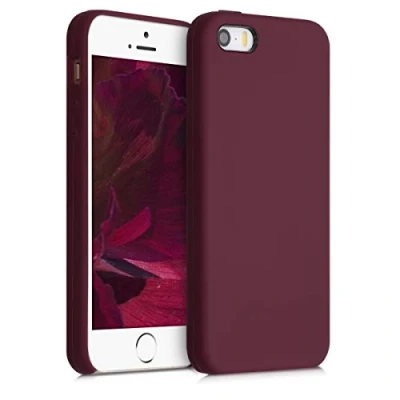 Bild av kwmobile Fodral kompatibelt med Apple iPhone SE (1.Gen 2016)/5/5S mjukt skyddande TPU silikonfodral fawn röd