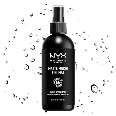Bild av NYX Professional makeup Setting Spray matta, vegansk, långvarig formel, fixier spray, matt finish, maxistorlek, 180 ml