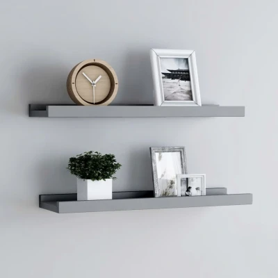 Bild av Tavellist 2 st grå 60x9x3 cm MDF