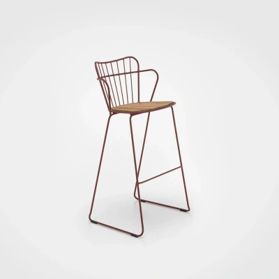 Bild av HOUE Paon bar chair Barstol Paprika Seating height: 78 cm