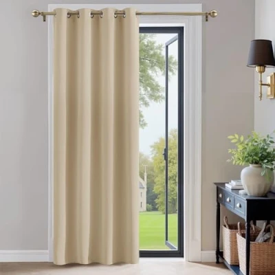 Bild av PONY DANCE gardiner ogenomskinlig öljettgardin 1 styck gardin termiska för sovrum/vardagsrum, B 132 cm