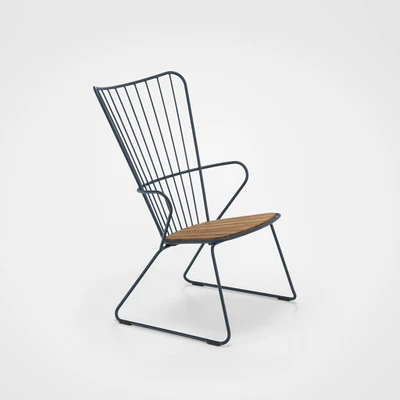 Bild av HOUE Paon Lounge chair stol Midnight blue H90 x D54 W59 cm