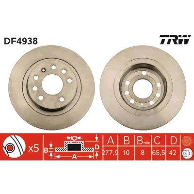 Bild av Bromsskiva TRW DF4938