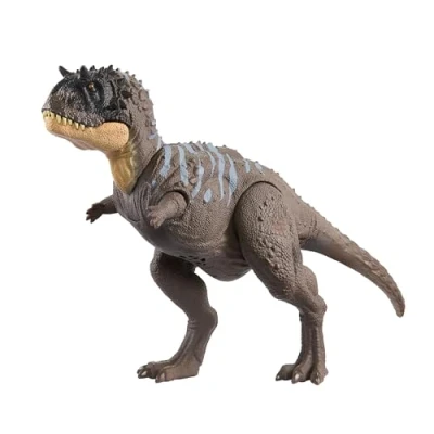 Bild av Mattel Jurassic World Wild Roar Ekrixinatosaurus dinosauriefigur med kontinuerligt rytande ljud och attackfunktion, ställbar fysisk leksak digital lek HTK70