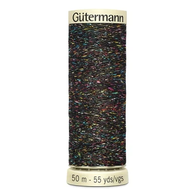 Bild av Tråd med metallisk effekt (071) 50 m Gütermann svart