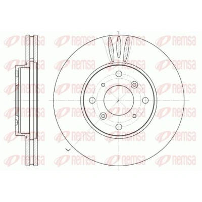 Bild av REMSA 6641.10 Disque de frein Essieu avant 282, 282 25 4 ventilé HONDA: ACCORD 6 Limousine, 6, Coupe