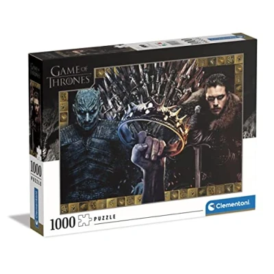 Bild av Clementoni 39652 pussel Game of Thrones 1 000 bitar Tillverkad i Italien, vuxenpussel bitar, TV serie pussel, berömda filmpussel, vuxen kul, flerfärgad