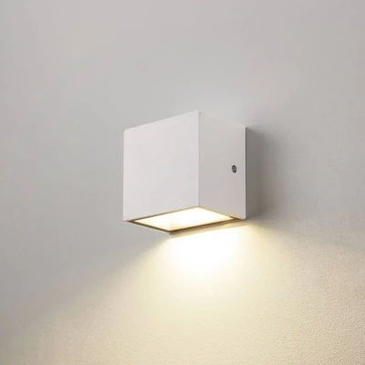 Bild av SLV Sitra Single LED utomhus vägglampa ned, vit